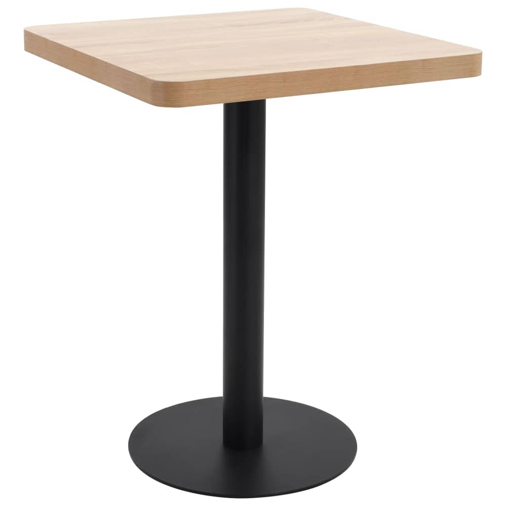 vidaXL Bistro Table Light Brown 60X60 cm MDF vidaXL Bistro Table Light Brown 60X60 cm MDF