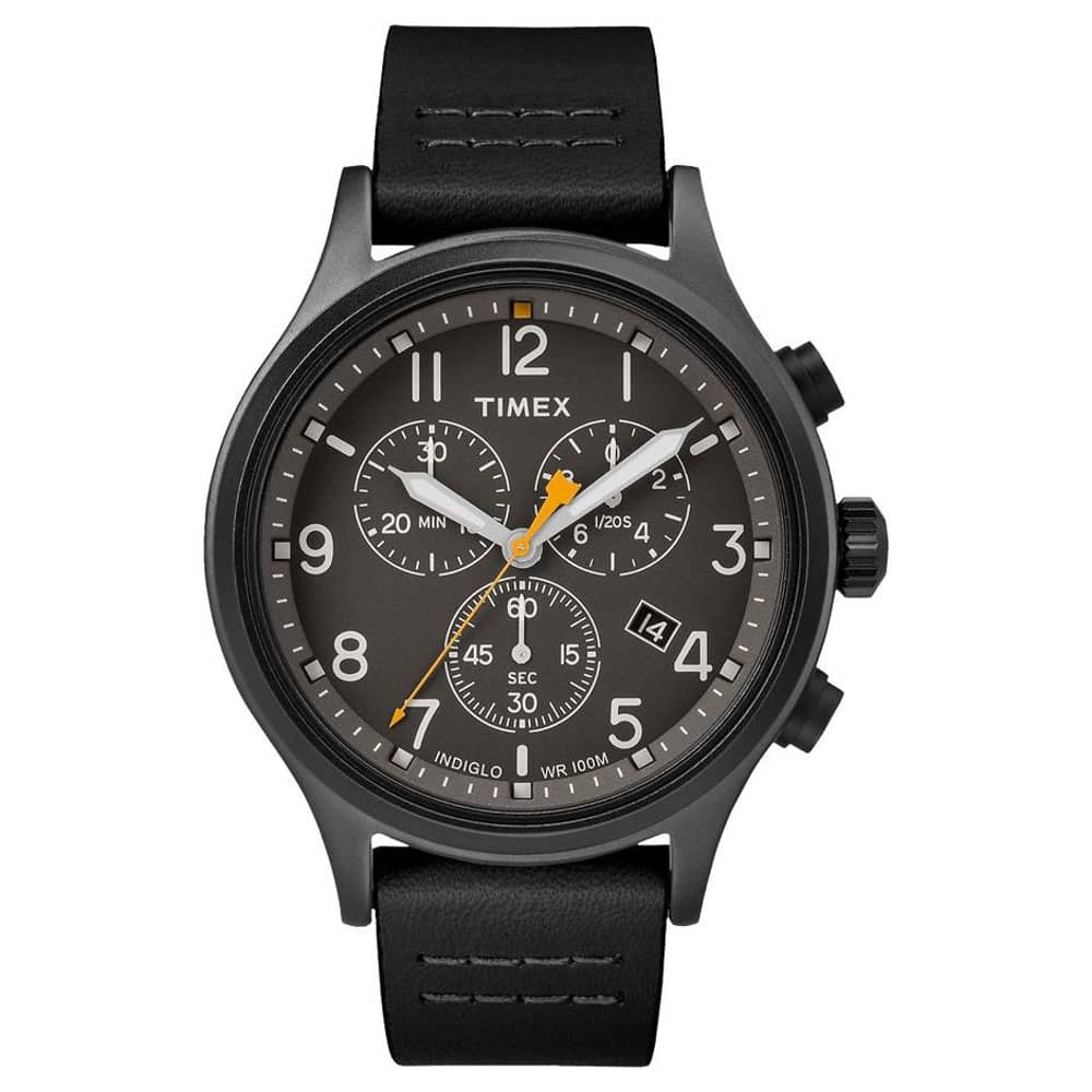 Timex TW2R47500 Allied Quartz Black Leather Watch Men Timex TW2R47500 Allied Quartz Black Leather Watch Men