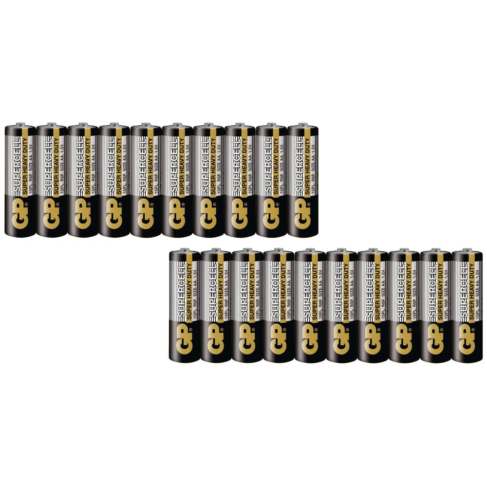 GP AA Supercell Super Heavy Duty Battery AA 20pcs (2x10) GP15PL2P10 GP AA Supercell Super Heavy Duty Battery AA 20pcs (2x10) GP15PL2P10