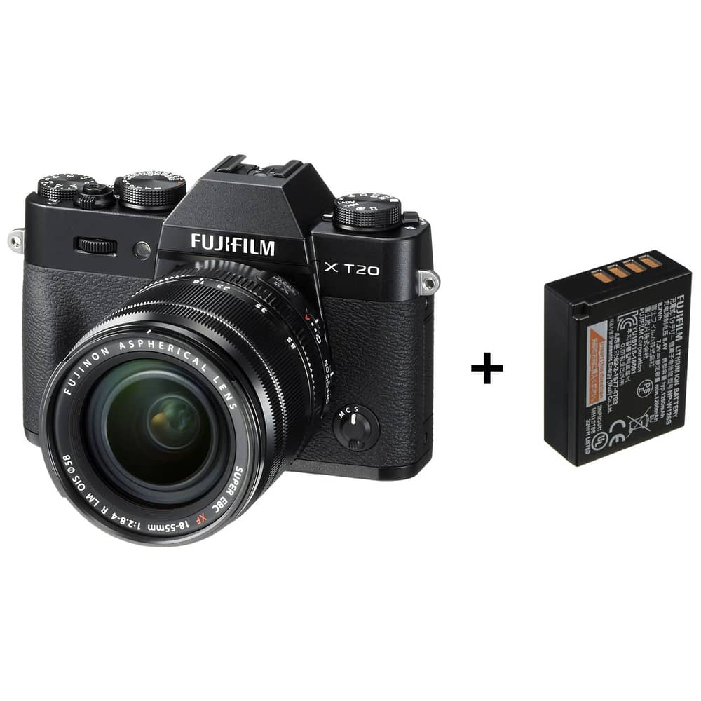 Fujifilm XT20 Mirrorless Digital Camera With XF 18-55mm F2.8-4 R Lens + NPW126S Battery