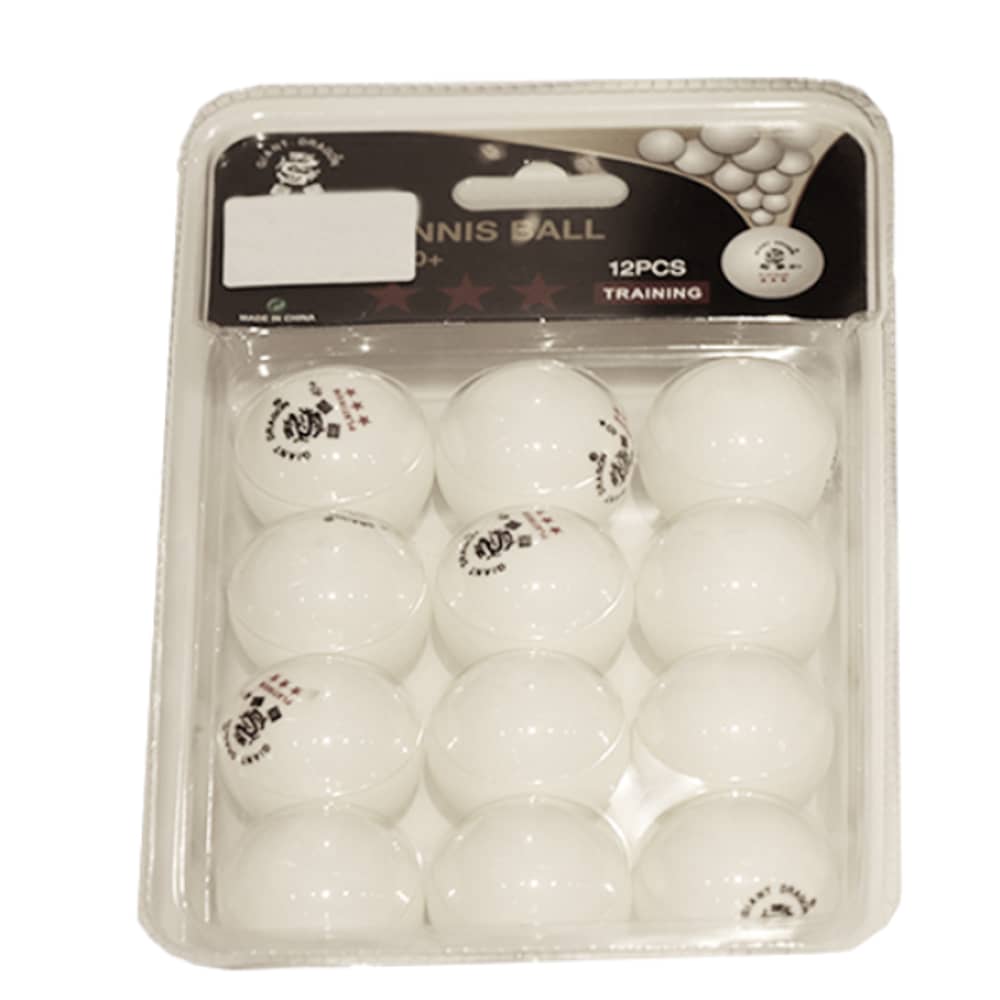 Giant Dragon Table Tennis Ball White Platinum 40 + (12pc Pack) Giant Dragon Table Tennis Ball White Platinum 40 + (12pc Pack)