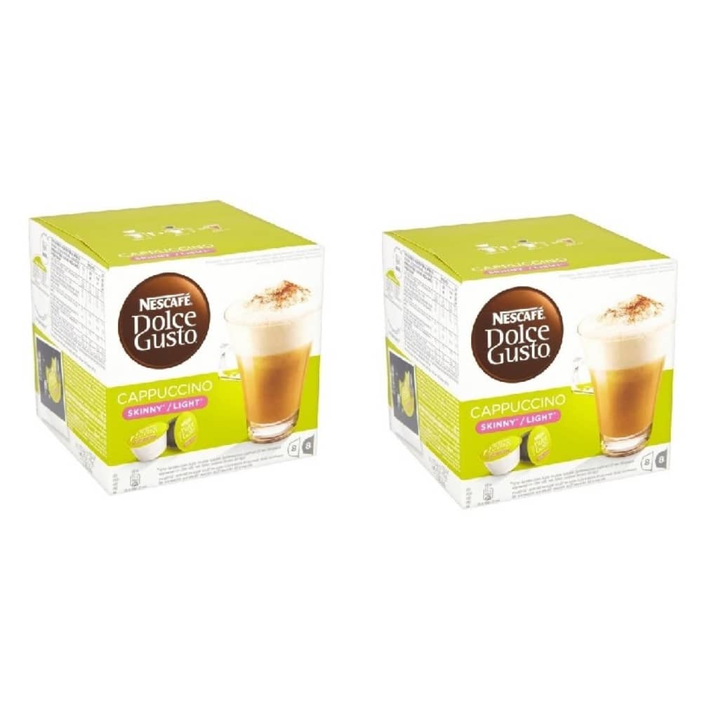 Nescafe Dolce Gusto Skinny Cappuccino Coffee Capsules (16 Capsules, 8 Cups) Pack of 2
