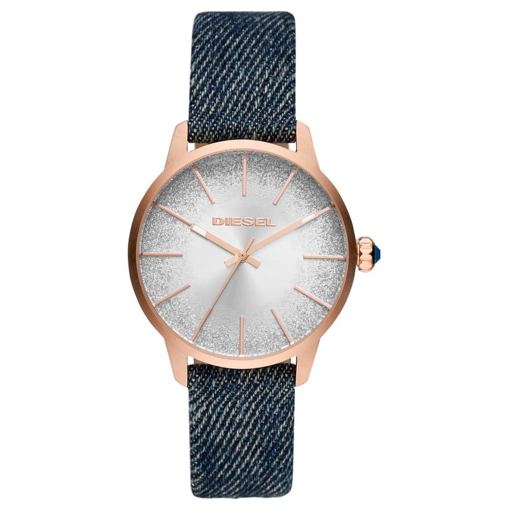 Diesel DZ5566 Glittered with denim strap ladies'watch Diesel DZ5566 Glittered with denim strap ladies'watch
