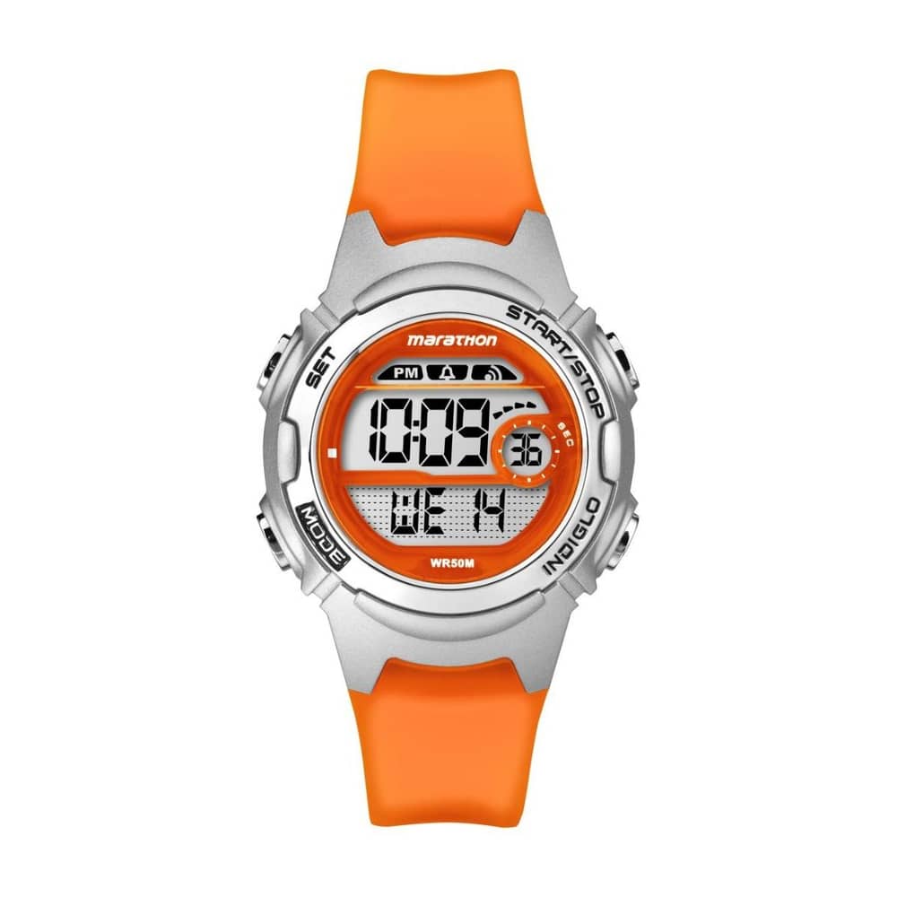 Timex TW5K96800 Marathon Orange Resin Quartz Watch Women Timex TW5K96800 Marathon Orange Resin Quartz Watch Women