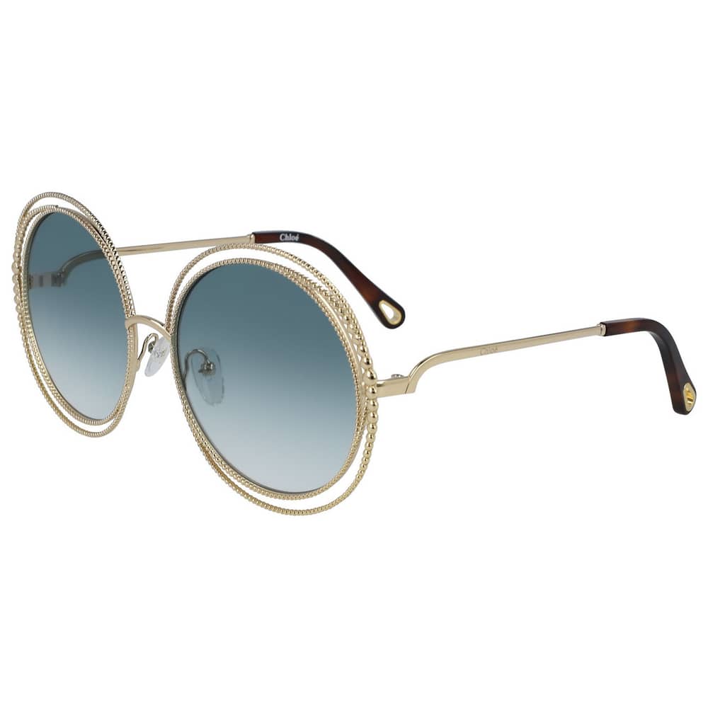 CHLOE Round Gold Sunglasses For Women CL-CE114SC-838-58