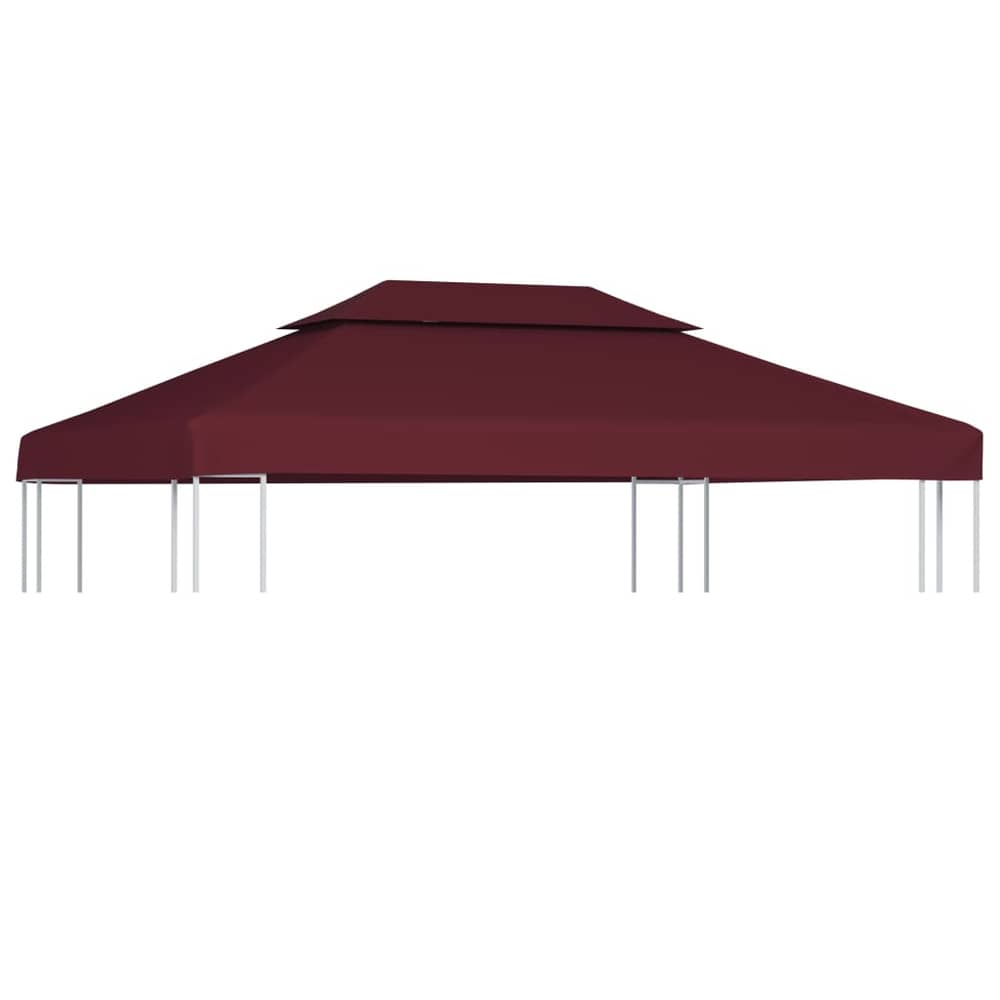 Vidaxl 2-tier Gazebo Top Cover 310 G/m² 4x3 M Bordeaux Vidaxl 2-tier Gazebo Top Cover 310 G/m² 4x3 M Bordeaux