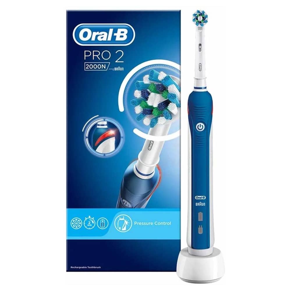 Braun D501.513.2 Oral-B PRO-2000 - 3 D Action, Daily Clean VisiblePressure Sensor Gum Care