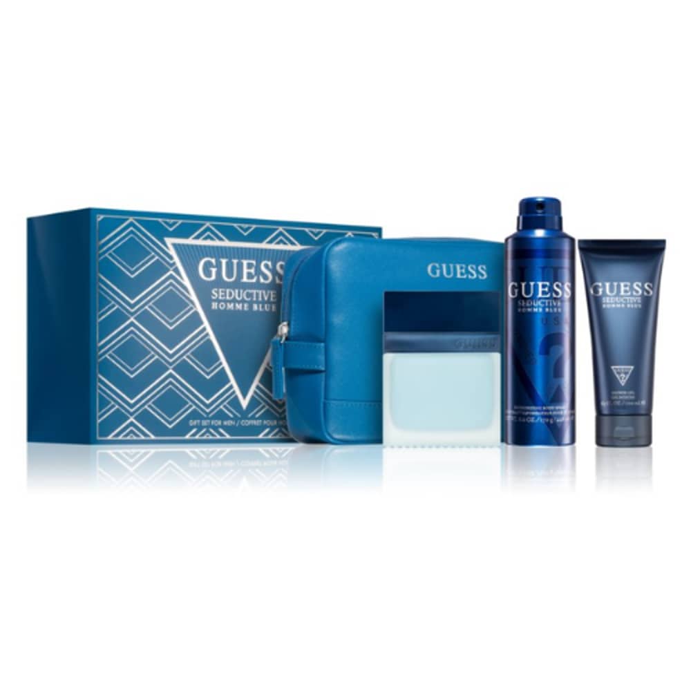 Guess Seductive Blue M EDT 100 ml +Shower Gel 100 ml +Deodorant 226 ml +Pouch Set Guess Seductive Blue M EDT 100 ml +Shower Gel 100 ml +Deodorant 226 ml +Pouch Set