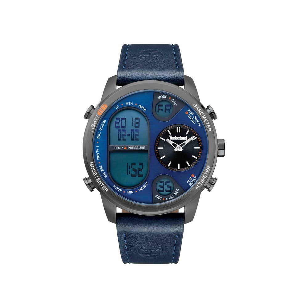 Timberland Ht4 Dark Blue Leather Analog/ Digital Men Watch