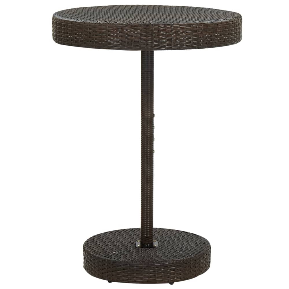 Vidaxl Garden Table Brown 75.5x106 Cm Poly Rattan Vidaxl Garden Table Brown 75.5x106 Cm Poly Rattan