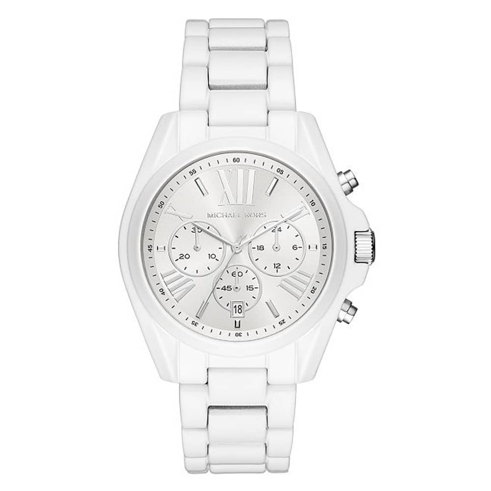 Michael Kors Ladies's Bradshaw White Coating Stainless-Steel Ladi Michael Kors Ladies's Bradshaw White Coating Stainless-Steel Ladi