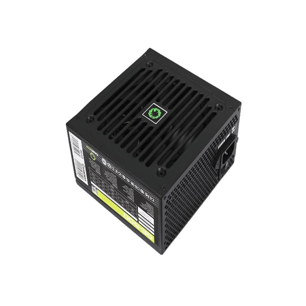 GameMax GE-500 ATX Non Modular Power Supply, 500 Watts, AC, FULL RANGE (100-240v) APFC, Mesh Shield cable, CE/EMI, 80+ Certificate , Black | GE-500