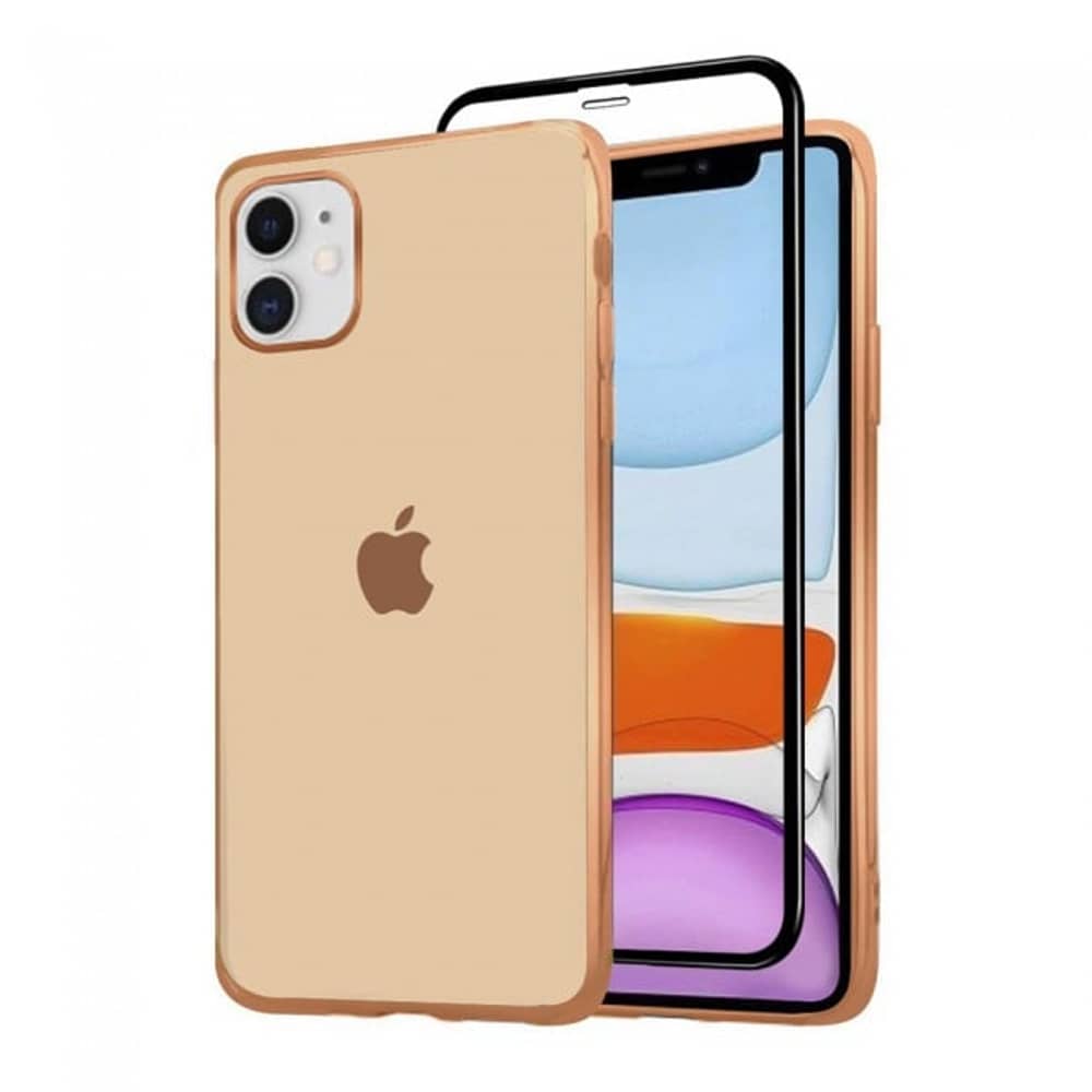 2-pack Case Cover And Screen Protector For Iphone 12 Mini - Rose Gold