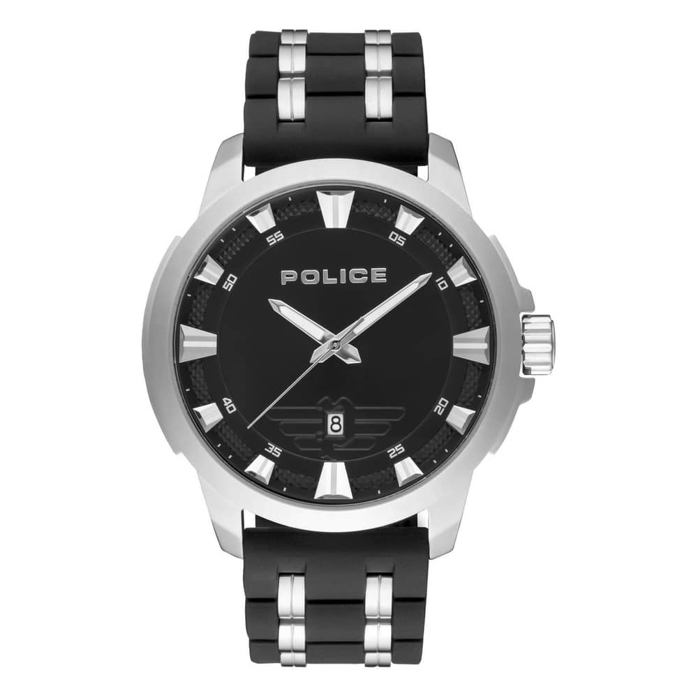 Police Kelso Black Silicone Analog Men Watch 15653JS-02P Police Kelso Black Silicone Analog Men Watch 15653JS-02P