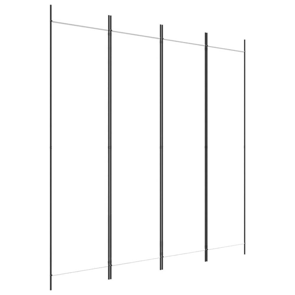 vidaXL 4-Panel Room Divider White 200x200 cm Fabric vidaXL 4-Panel Room Divider White 200x200 cm Fabric