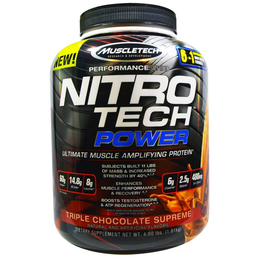 MuscleTech Nitro Tech Power Triple Chocolate Supreme 4LB MuscleTech Nitro Tech Power Triple Chocolate Supreme 4LB