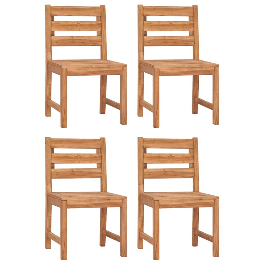 vidaXL Garden Chairs 4 pcs Solid Wood Teak vidaXL Garden Chairs 4 pcs Solid Wood Teak