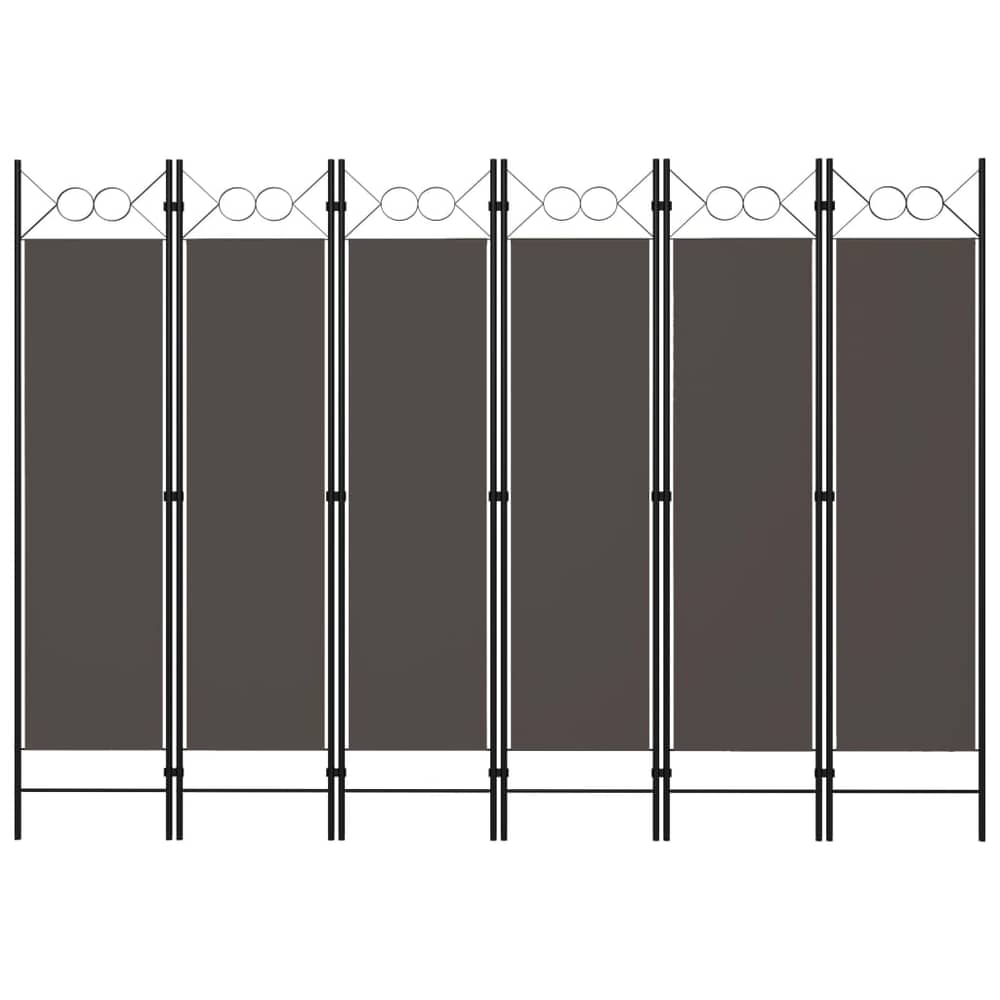 Vidaxl 6-panel Room Divider Anthracite 240x180 Cm Vidaxl 6-panel Room Divider Anthracite 240x180 Cm