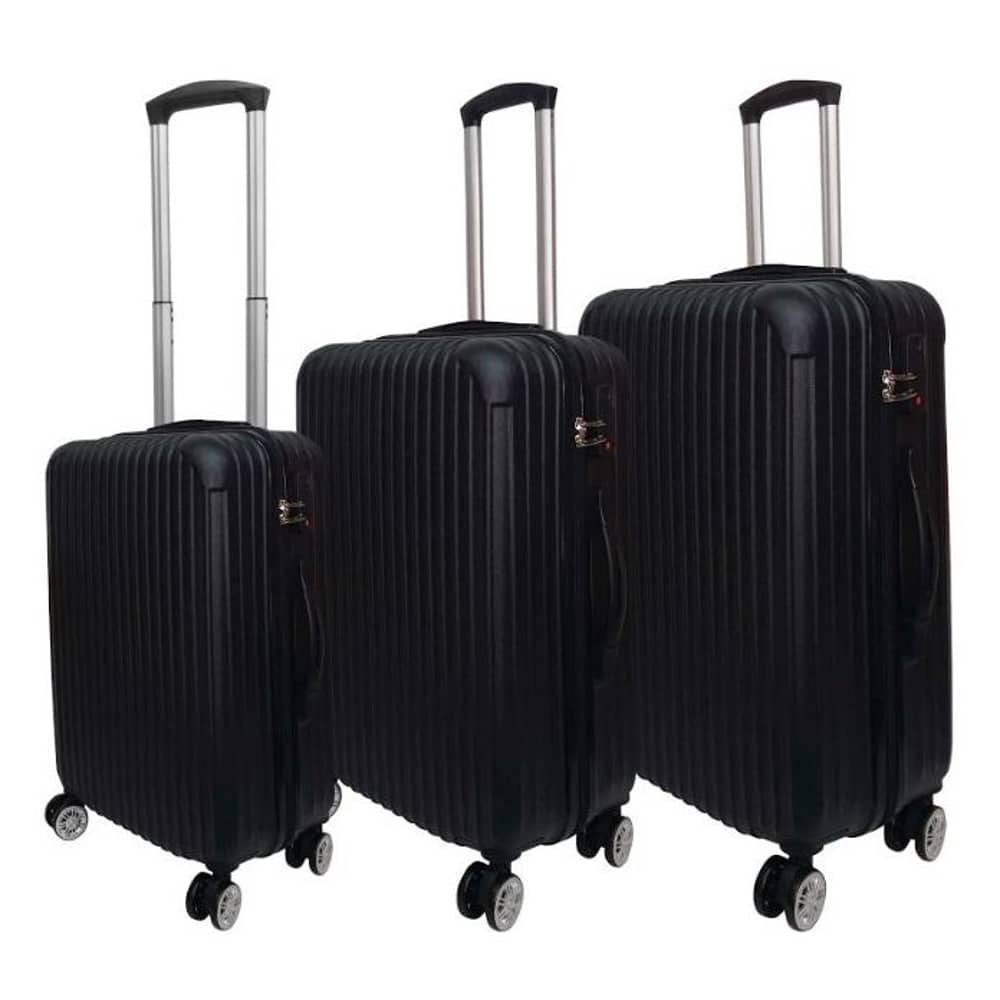 Highflyer Trinity Series Trolley Luggage Bag 3Pc Black TH-019-3PCABS