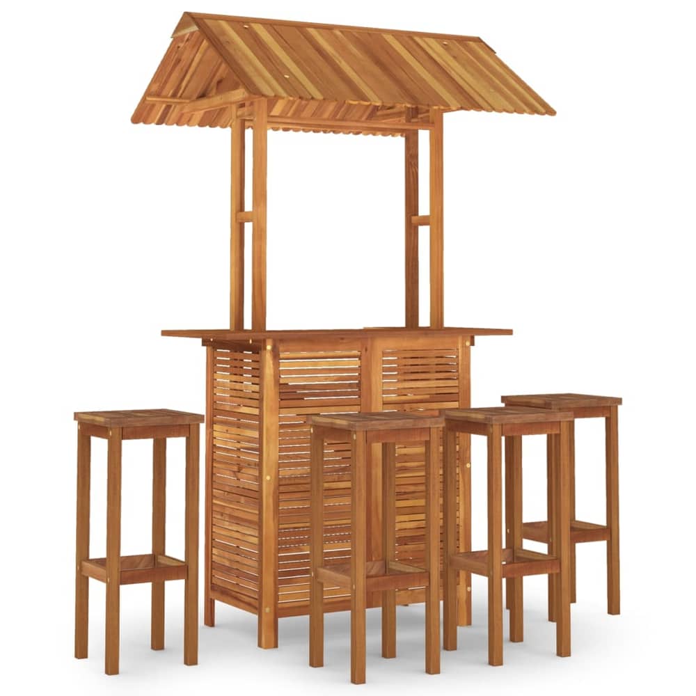 vidaXL 5 Piece Garden Bar Set Solid Wood Acacia vidaXL 5 Piece Garden Bar Set Solid Wood Acacia