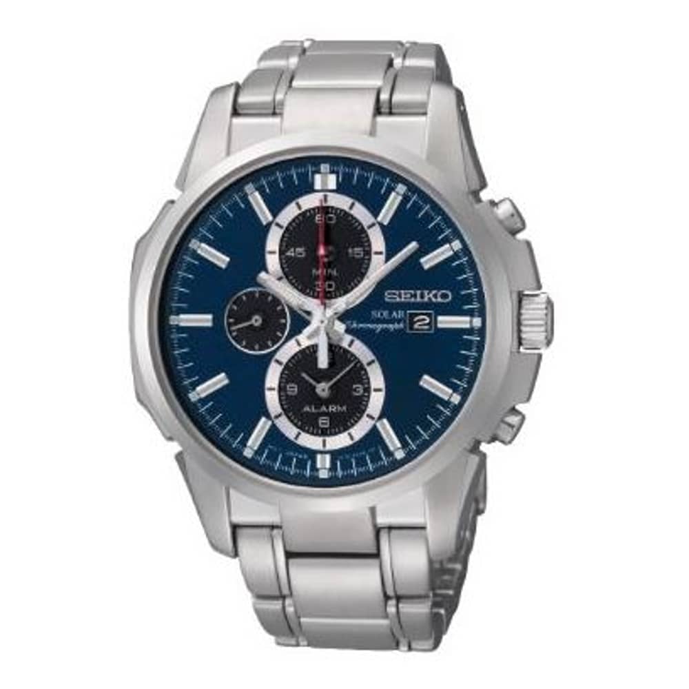 Seiko Solar Silver Metal Analog Watch For Men SSC085P1