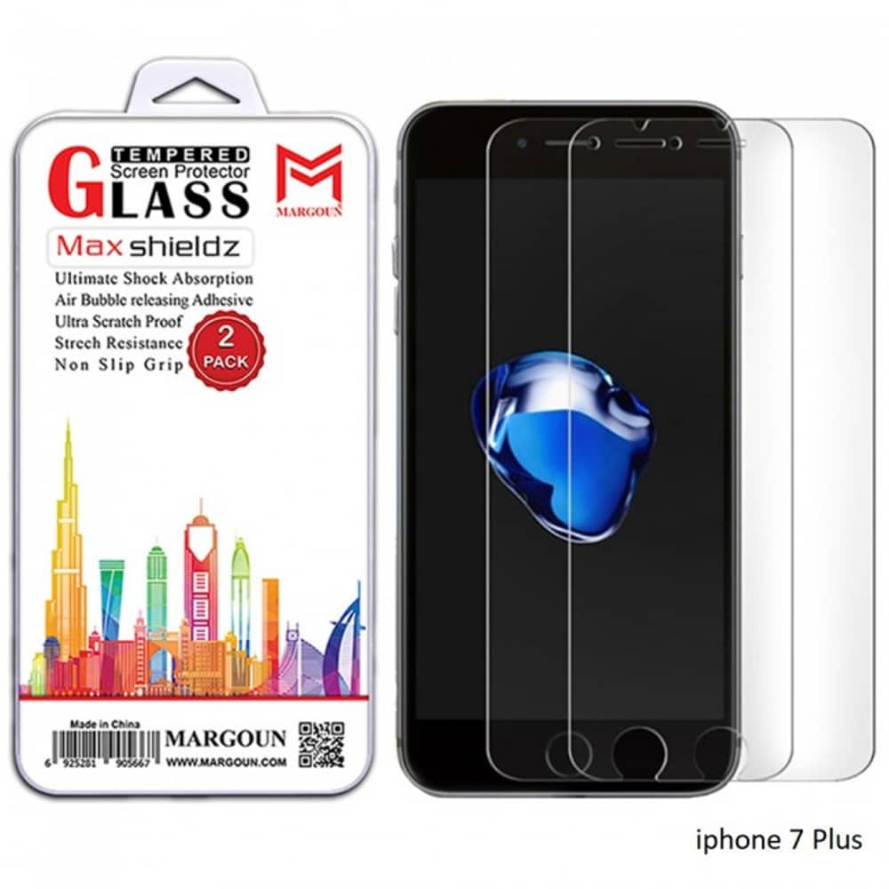 Margoun Tempered Screen Protector 2pack Max Shield For iPhone 7 Plus And 8 Plus Margoun Tempered Screen Protector 2pack Max Shield For iPhone 7 Plus And 8 Plus