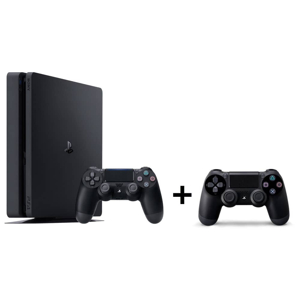 Sony PS4 Slim Gaming Console 1TB Black With 2 Controllers + 3 Assorted Game Sony PS4 Slim Gaming Console 1TB Black With 2 Controllers + 3 Assorted Game