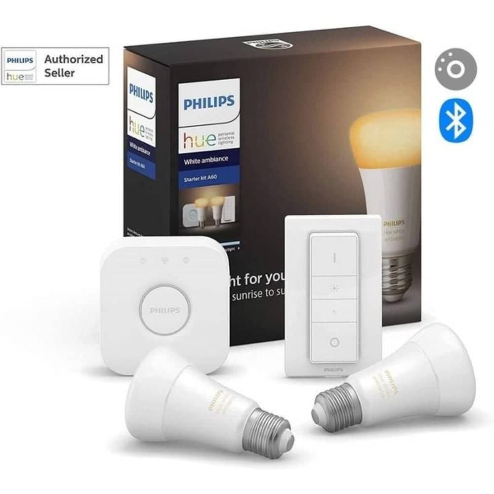 Philips WA Hue White Ambiance LED Smart Bulb Starter Kit 8.5W