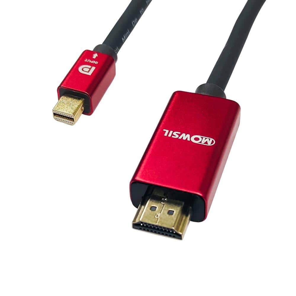 Mowsil Mini Dp To Hdmi Cable, 4k 30hz Mini Displayport (thunderbolt 2) To Hdmi Cable - 2 Meter
