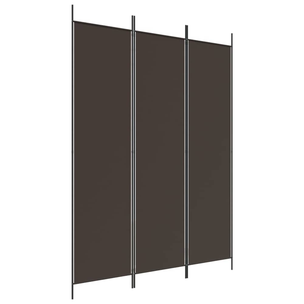 vidaXL 3-Panel Room Divider Brown 150x200 cm Fabric vidaXL 3-Panel Room Divider Brown 150x200 cm Fabric