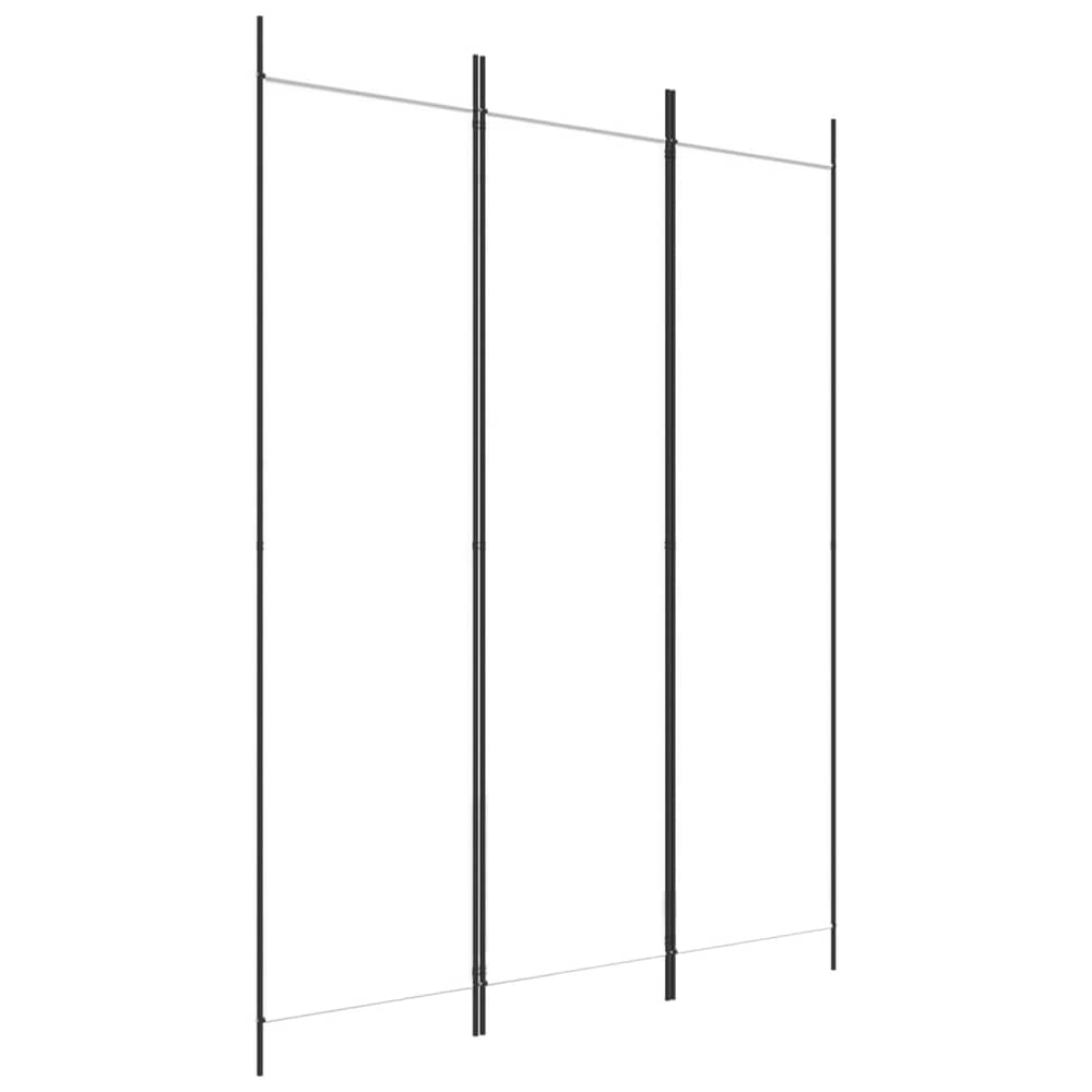 vidaXL 3-Panel Room Divider White 150x200 cm Fabric vidaXL 3-Panel Room Divider White 150x200 cm Fabric