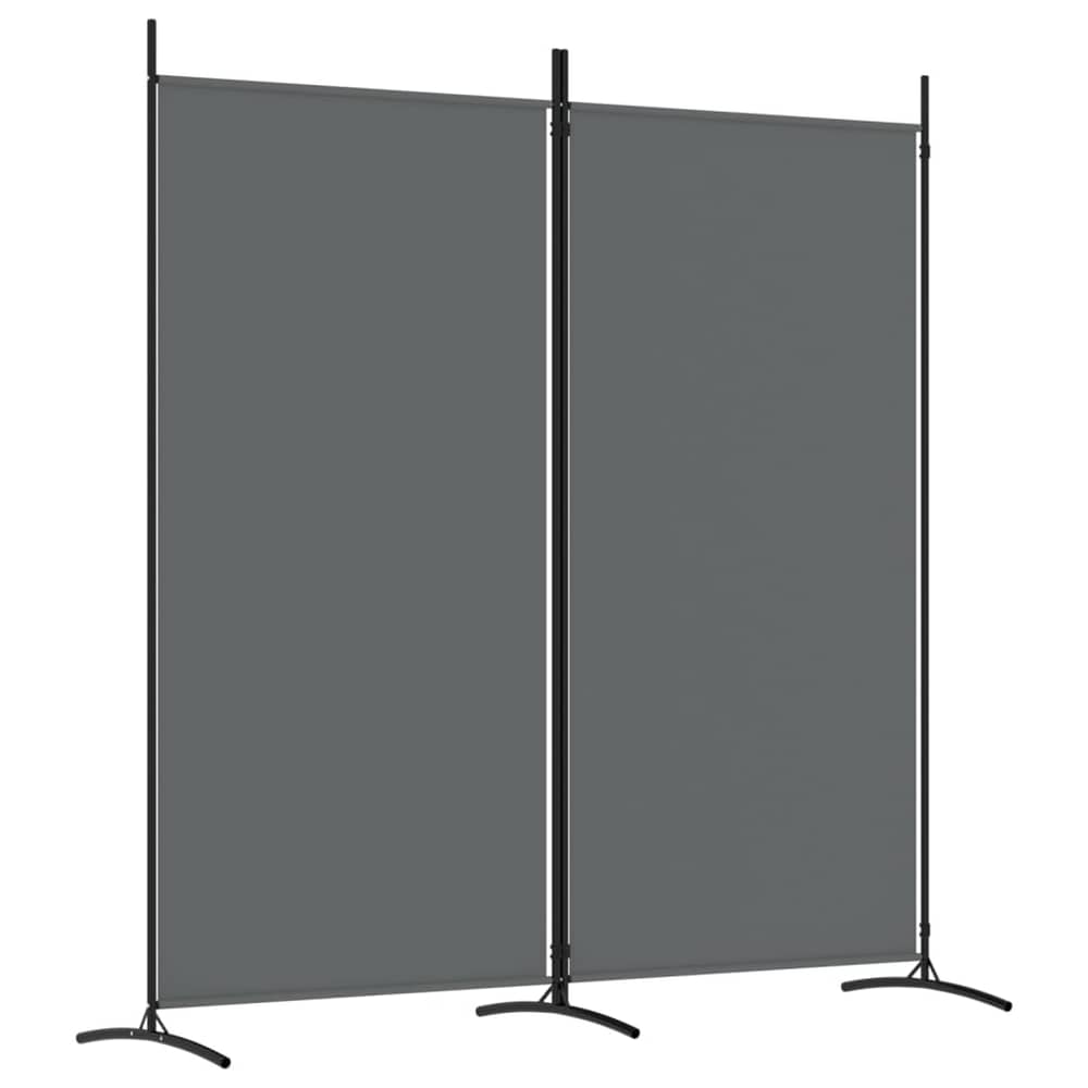 vidaXL 2-Panel Room Divider Anthracite 175x180 cm Fabric vidaXL 2-Panel Room Divider Anthracite 175x180 cm Fabric