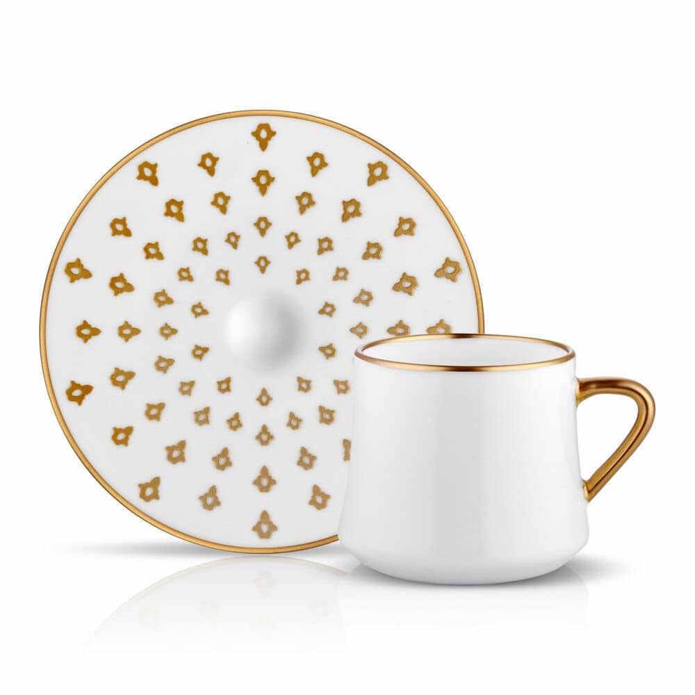Koleksiyon 31000040243 Sufi Tea Cup Set of 6pcs Drop Gold