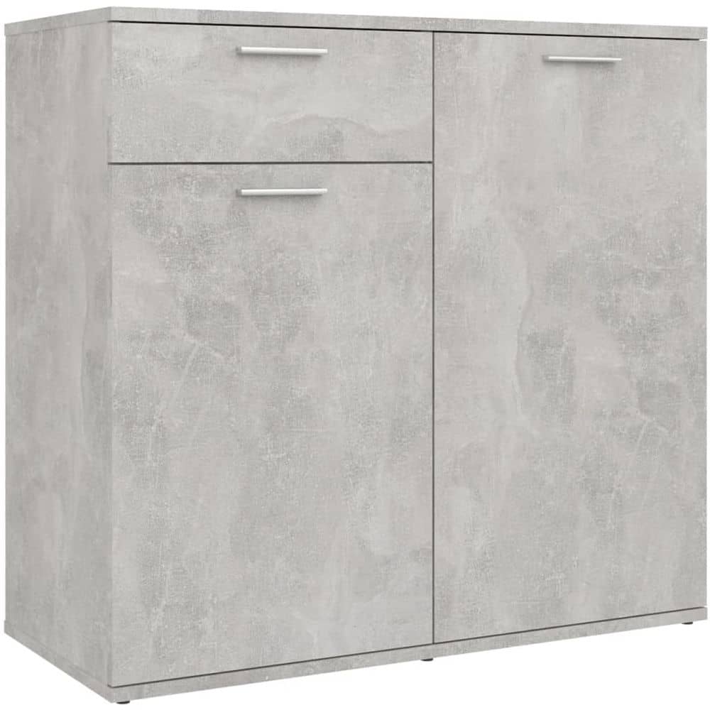 Vidaxl Sideboard Concrete Grey 80x36x75 Cm Chipboard