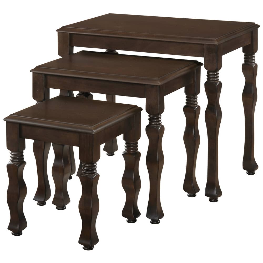 Akim Nesting Table -Cappuccino -3 Pcs Set