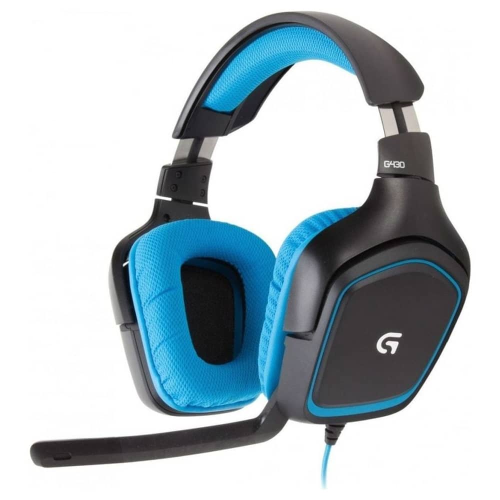 Logitech G430 Surround Sound Gaming Wired Headset Black Blue Logitech G430 Surround Sound Gaming Wired Headset Black Blue