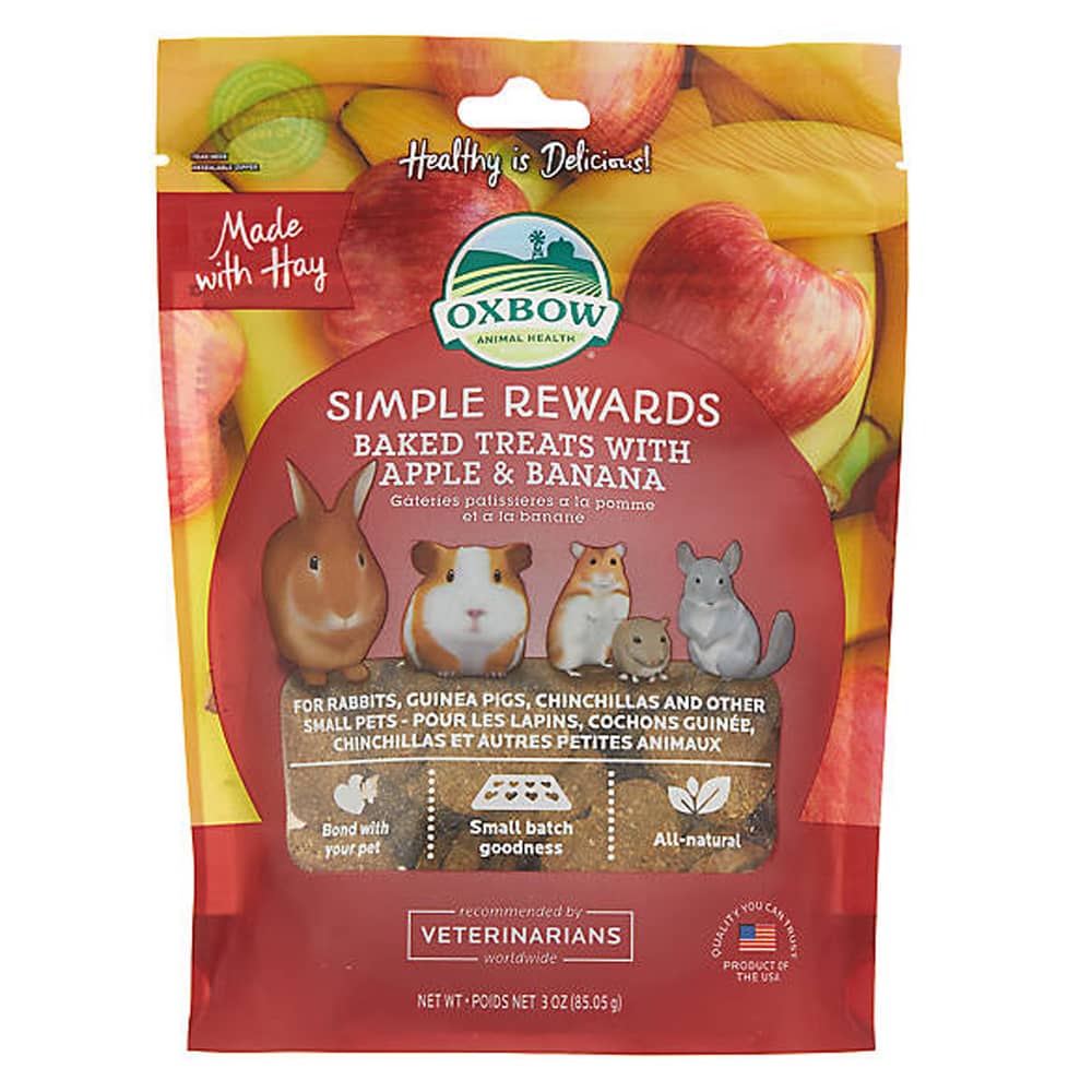 Oxbow Apple & Banana BakedTreats Simple 85.05g Oxbow Apple & Banana BakedTreats Simple 85.05g