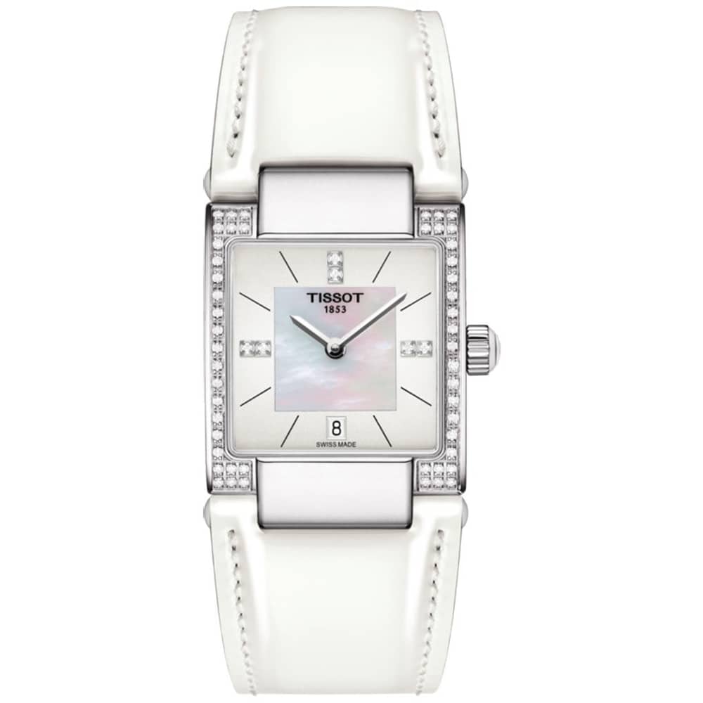 Tissot T02 White Leather Women Watch T090.310.66.116.00