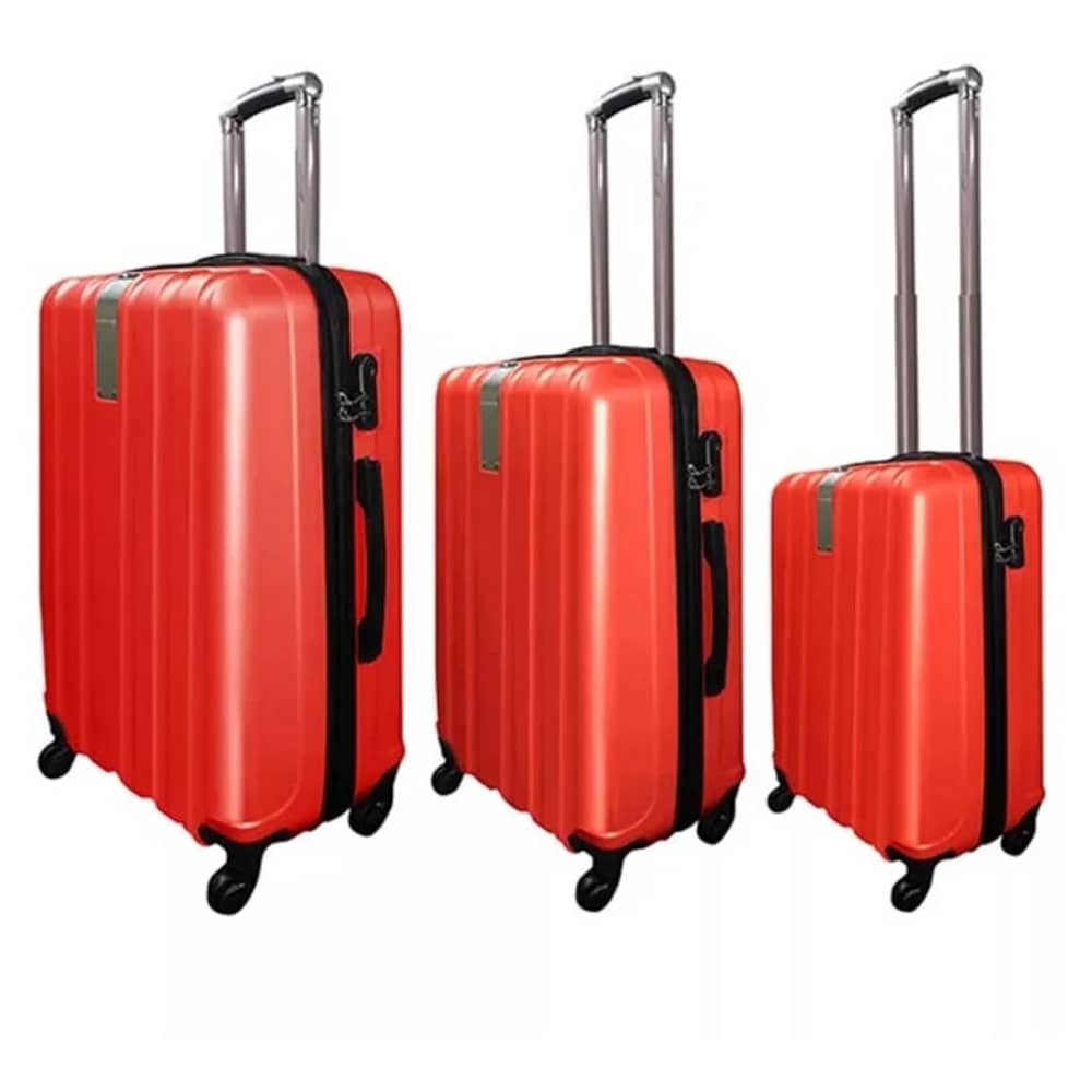 Highflyer Tower Series Trolley Luggage Bag Red 3pc Set TH16133PC
