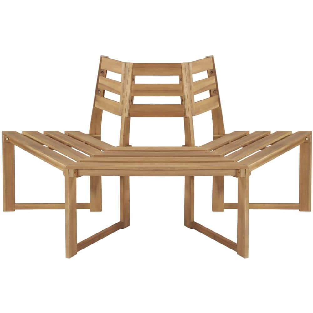 Vidaxl Tree Bench Half-hexagonal 160 Cm Solid Acacia Wood Vidaxl Tree Bench Half-hexagonal 160 Cm Solid Acacia Wood