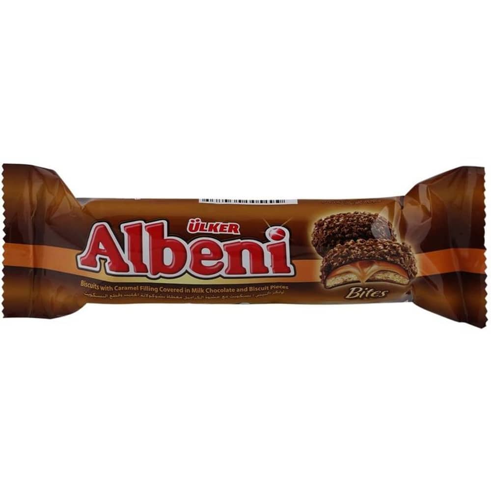 Ulker Albeni Bites Chocolate Coated Caramel Biscuits 72g