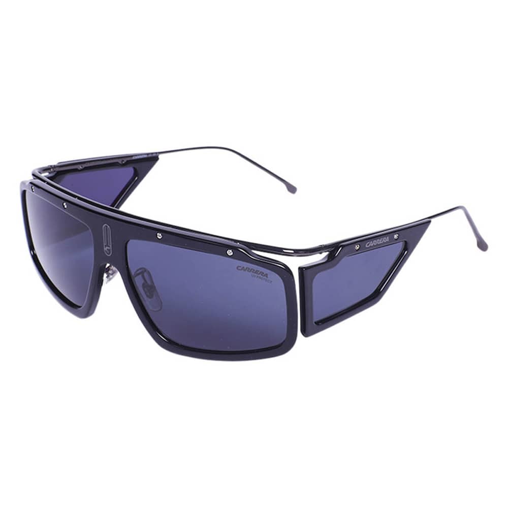 Carrera Facer 8072k Rectangle Black Fullrim Sunglasses For Unisex (black Lens)