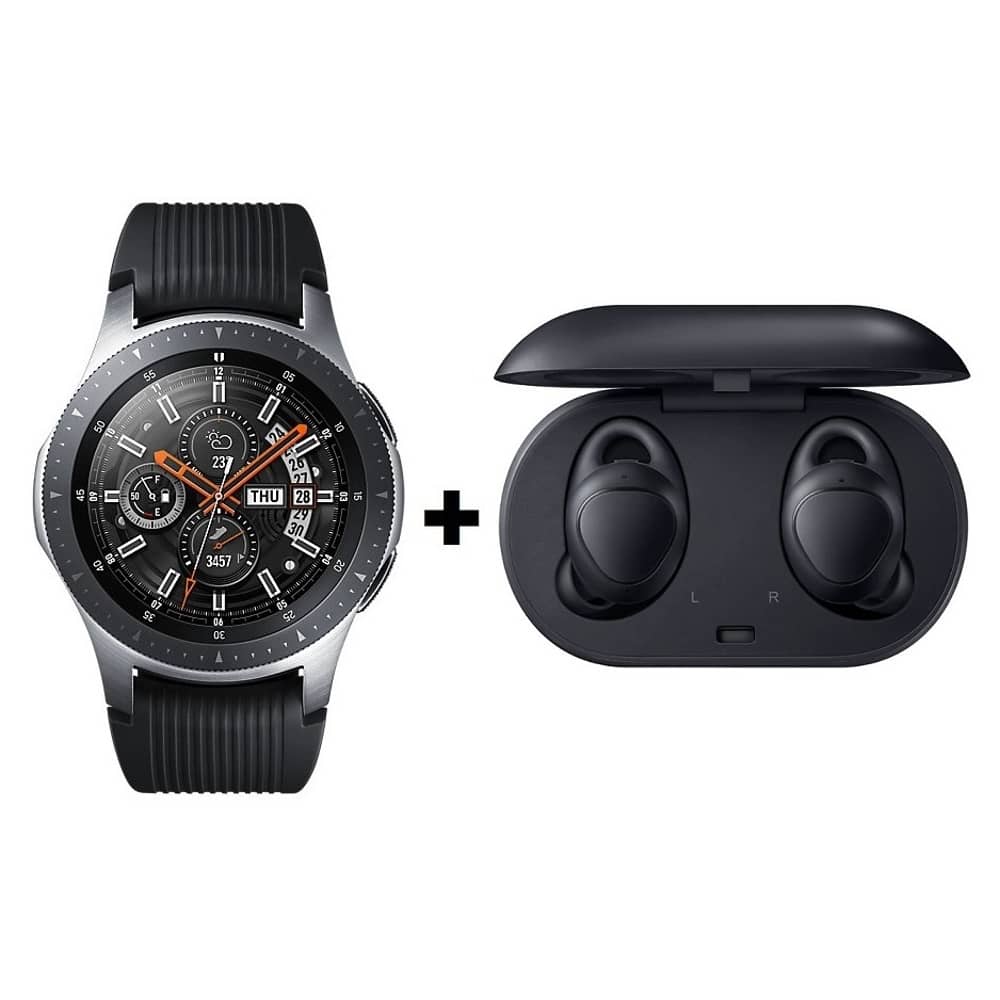 Samsung Galaxy Watch 46mm Black + Gear IconX Black Samsung Galaxy Watch 46mm Black + Gear IconX Black
