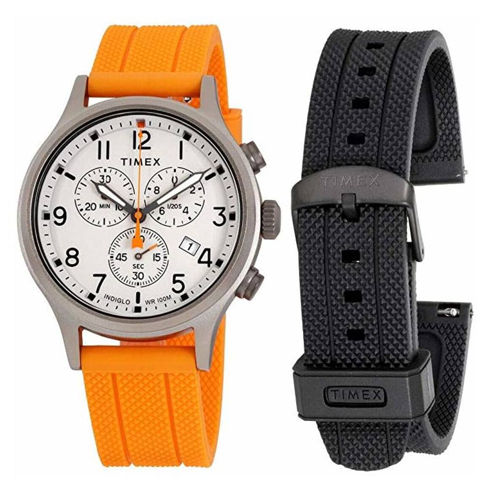 Timex Allied Quartz Orange Silicon Watch For Men TWG018000