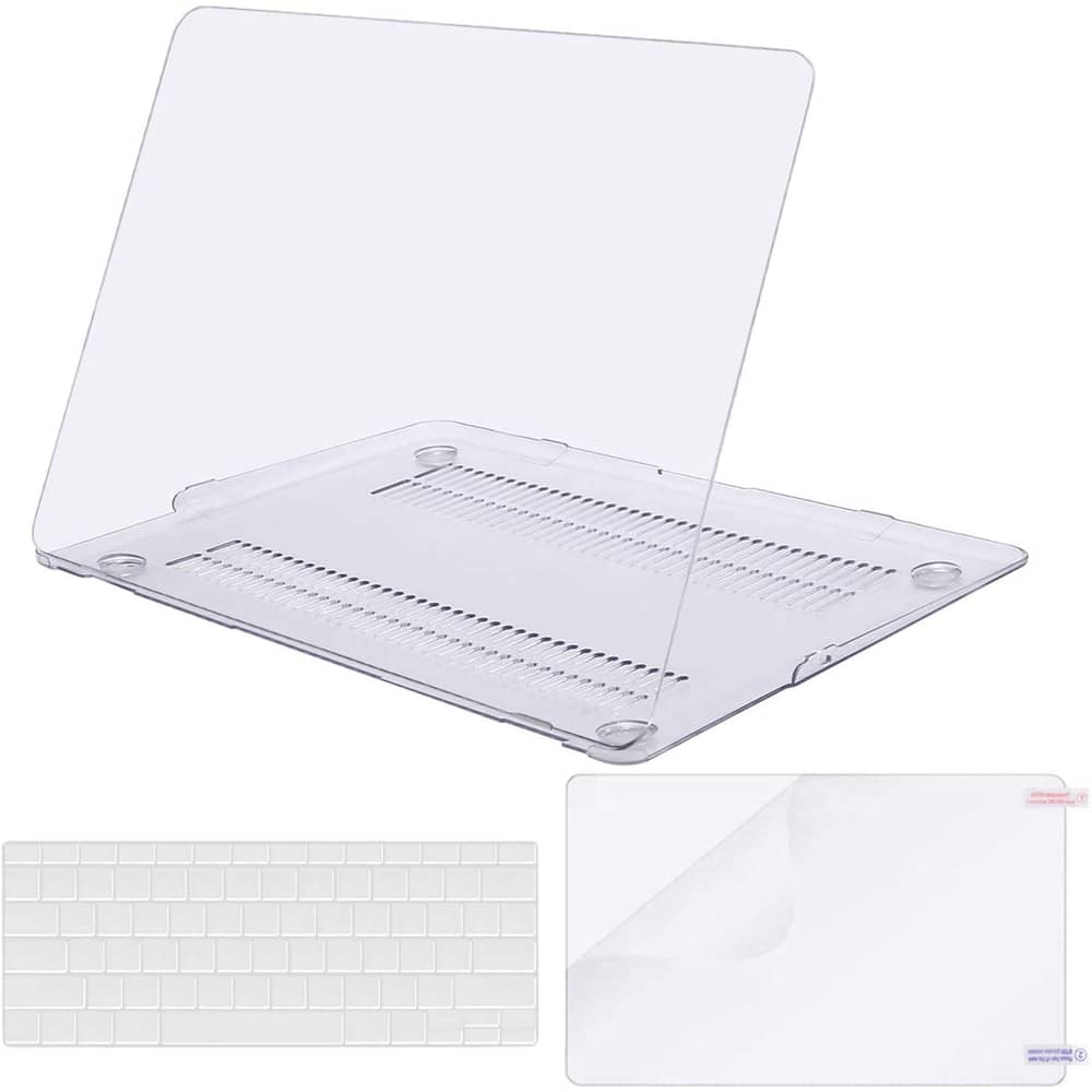 Rdn Cases For Macbook - Laptop Hard Shell Case Cover For Macbook Air 13 Inch A1466/a1369 Notebook Pouch Case +keyboard Cover +screen Protector (crystal Clear)
