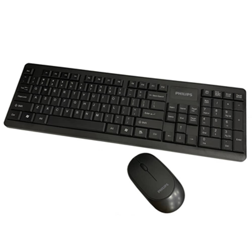 Philips C314 Black Spt6314 Wirelsess Keyboard Mouse Combo