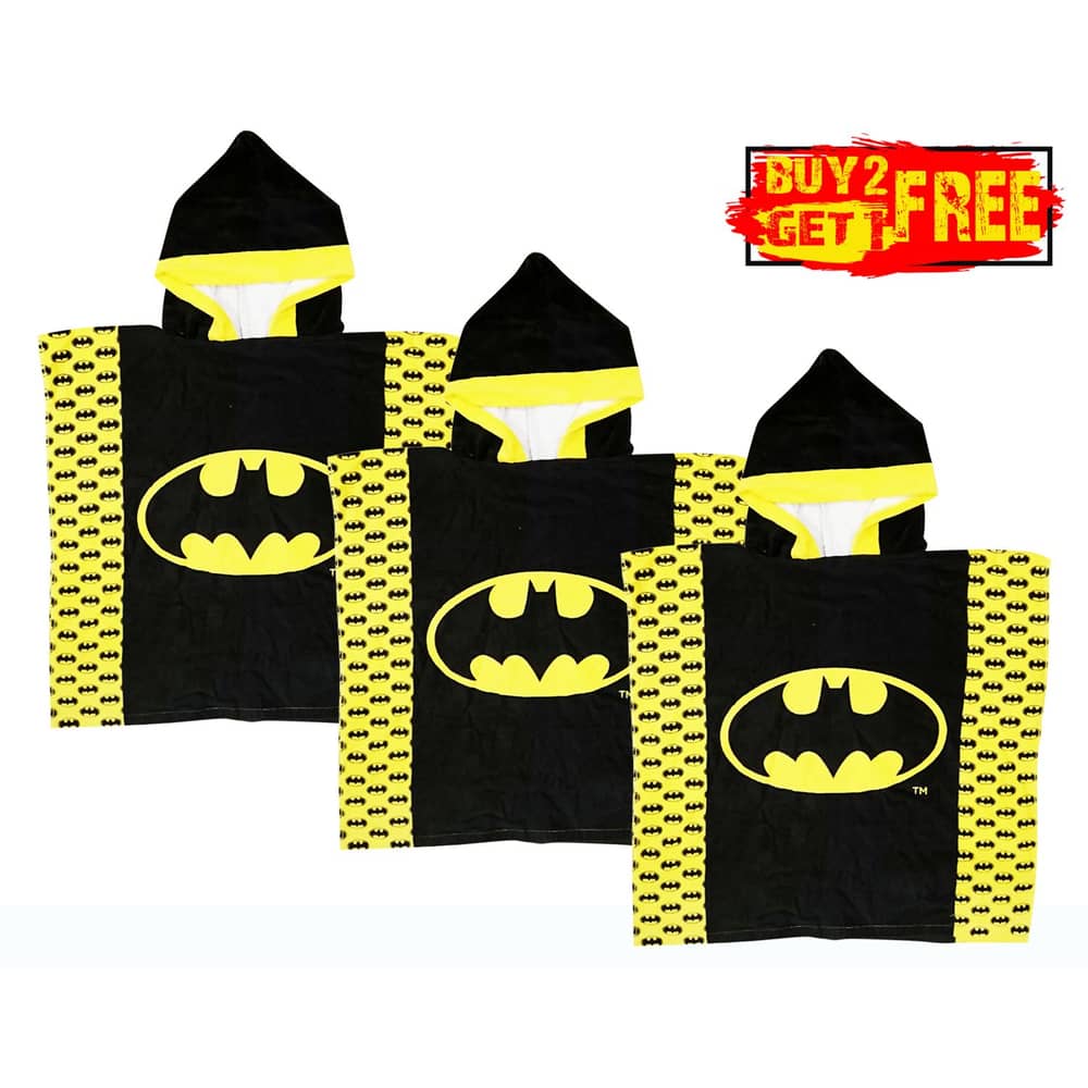 Batman Hooded Poncho (Buy 2 Get 1 Free) - Black/Yellow