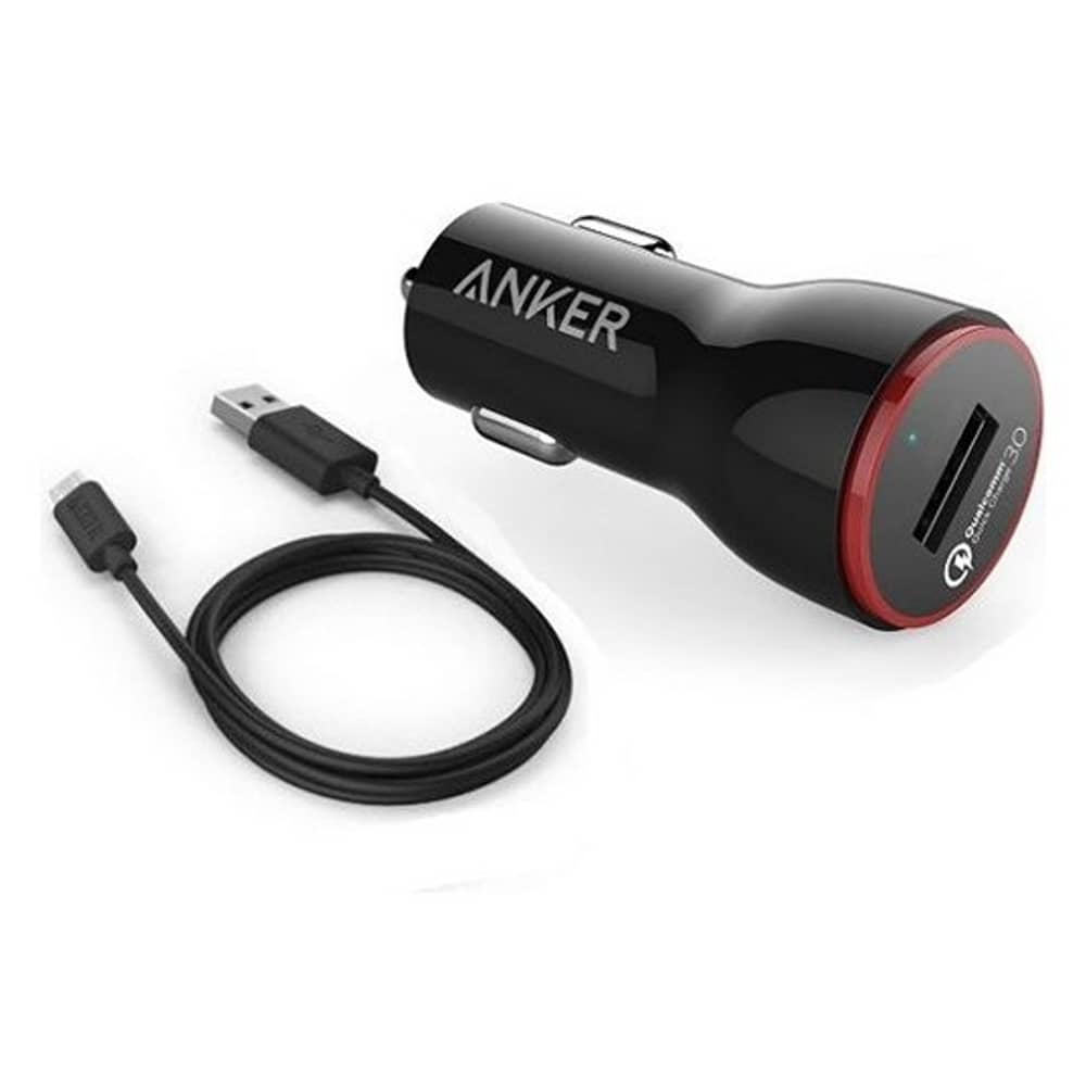 Anker Powerdrive+1 24W + USB Cable Black Anker Powerdrive+1 24W + USB Cable Black