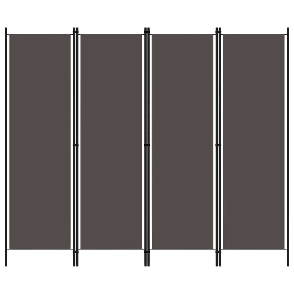 Vidaxl 4-panel Room Divider Anthracite 200x180 Cm