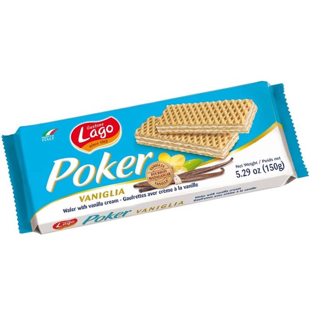 Lago Gastone Poker Vanilla Cream Wafer 150g